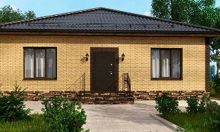 Проекты одноэтажных домов из кирпича | Строй-Жлк - Железногорск от 3637 рублей